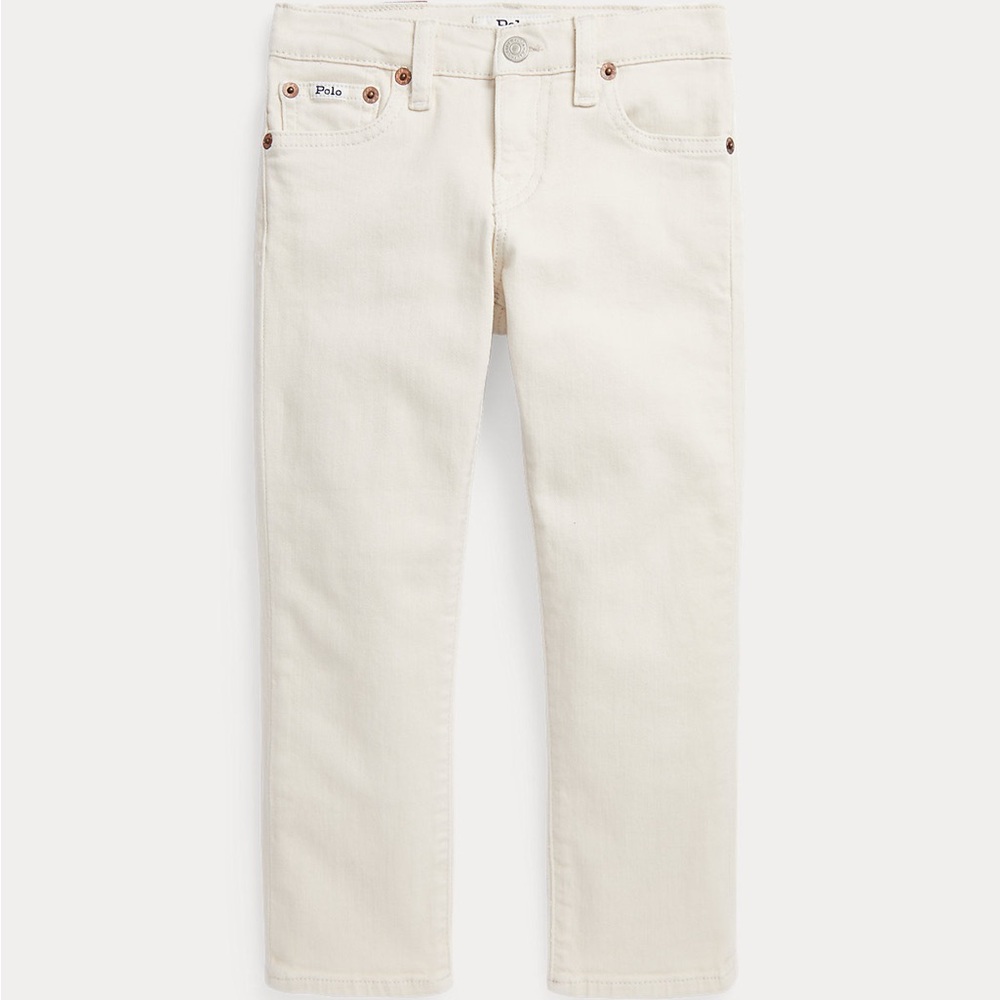 NWT Boys Polo Ralph Lauren Sullivan Stretch Slim Jean Khaki/Stone Pants Size 7